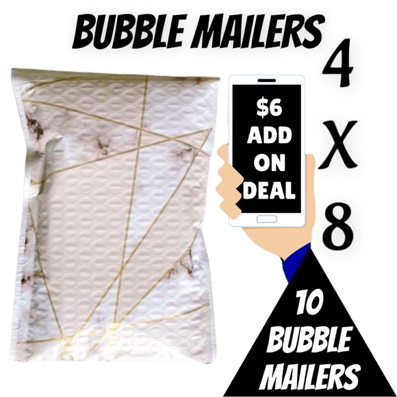 uuu Other - 10 4X8 Marble Bubble Mailers Add-On Deal Must Buy $20 To Get These.